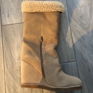 SOLD ❌Jeffrey Campbell Faux Shearling Wedge Boot